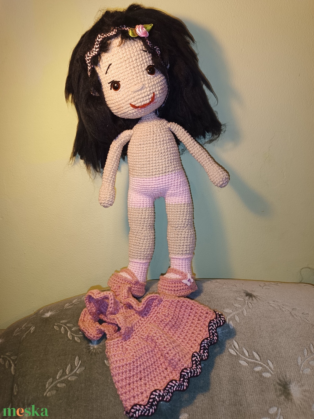 Horgolt öltöztetős baba  - játék & sport - baba & babaház - baba - Meska.hu