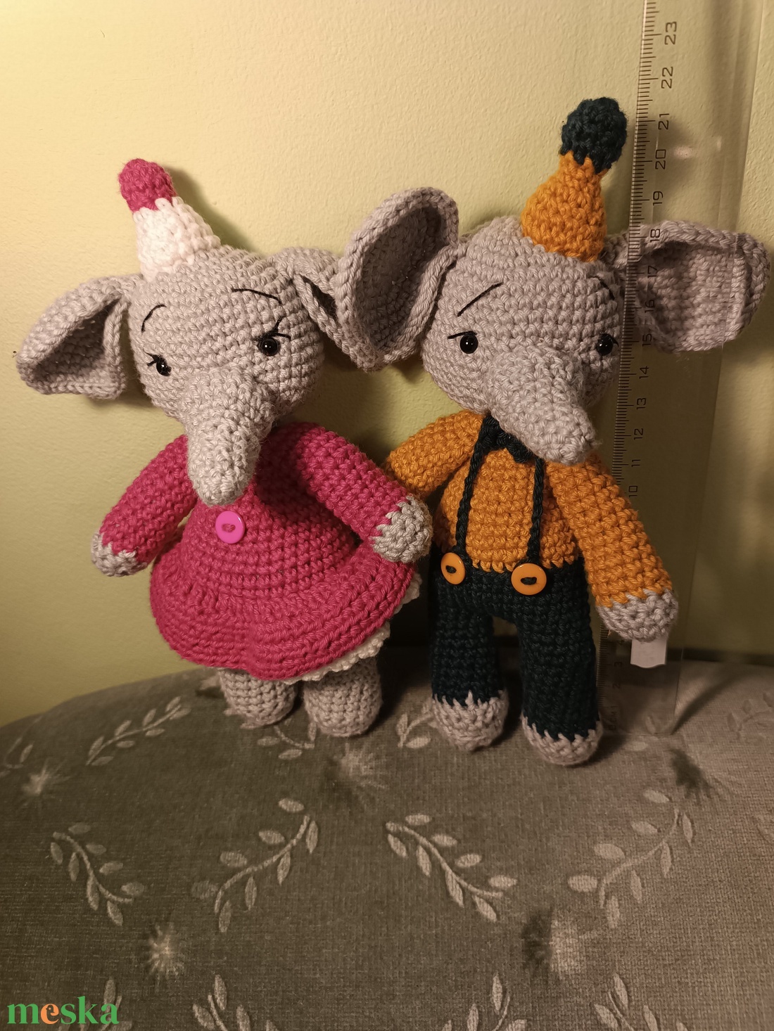 Elefánt páros - játék & sport - plüssállat & játékfigura - elefánt - Meska.hu