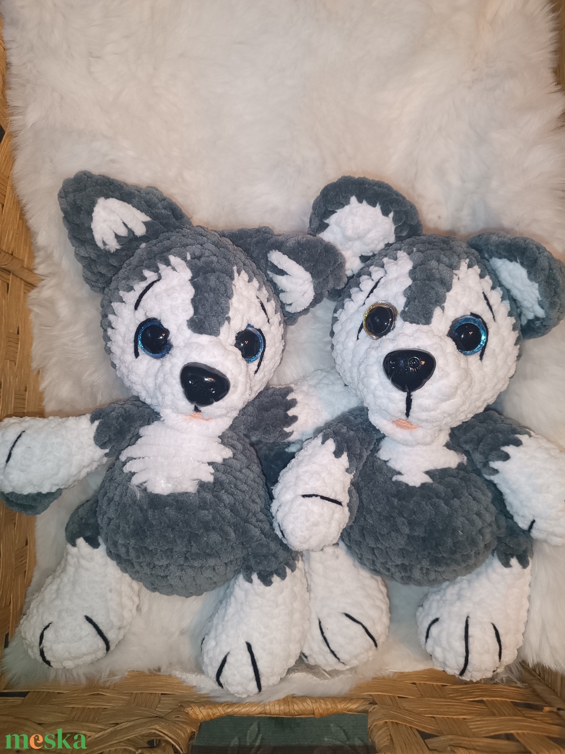 Plüss husky - játék & sport - plüssállat & játékfigura - kutya - Meska.hu