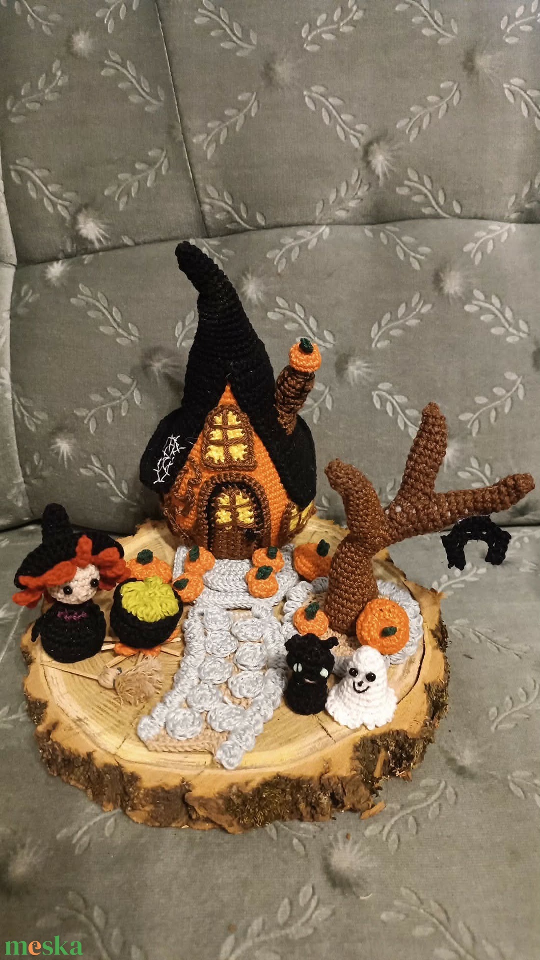 Halloween asztali dísz - otthon & életmód - virágdekoráció - virágdíszek - asztali virágdísz - Meska.hu