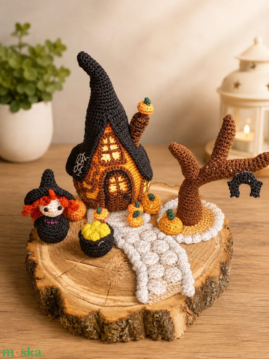Halloween asztali dísz - otthon & életmód - virágdekoráció - virágdíszek - asztali virágdísz - Meska.hu