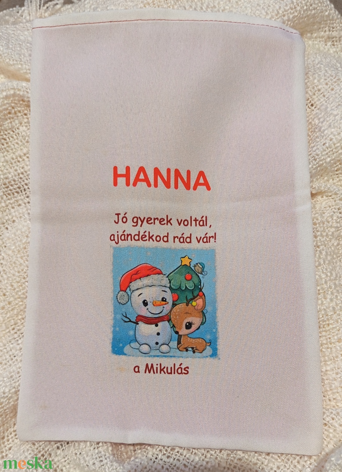 Mikulás zsák Hanna névvel - karácsony - mikulás - mikulás zsák - Meska.hu Mikulás zsák Hanna névvel - karácsony - mikulás - mikulás zsák - Meska.hu