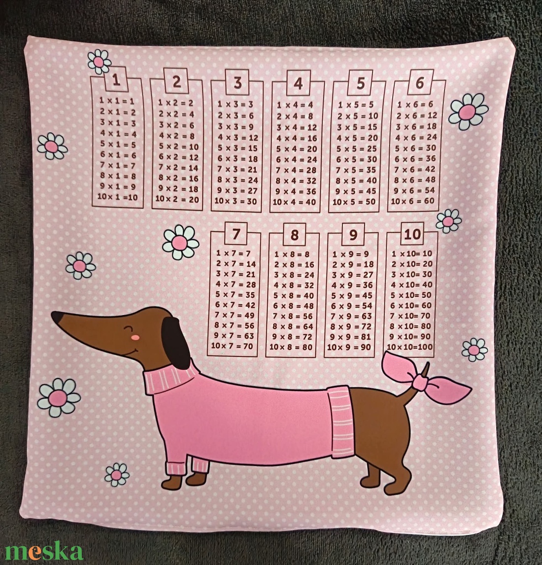 Tanulópárnahuzat, szorzótáblás párnahuzat  - otthon & életmód - lakástextil - párna & párnahuzat - díszpárnahuzat - Meska.hu
