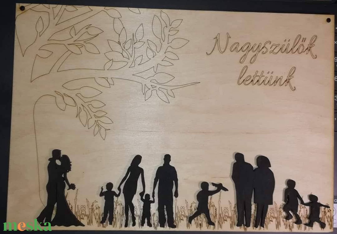 Nagyszülők lettünk tábla  - otthon & életmód - dekoráció - kép & falikép - fából készült kép - Meska.hu