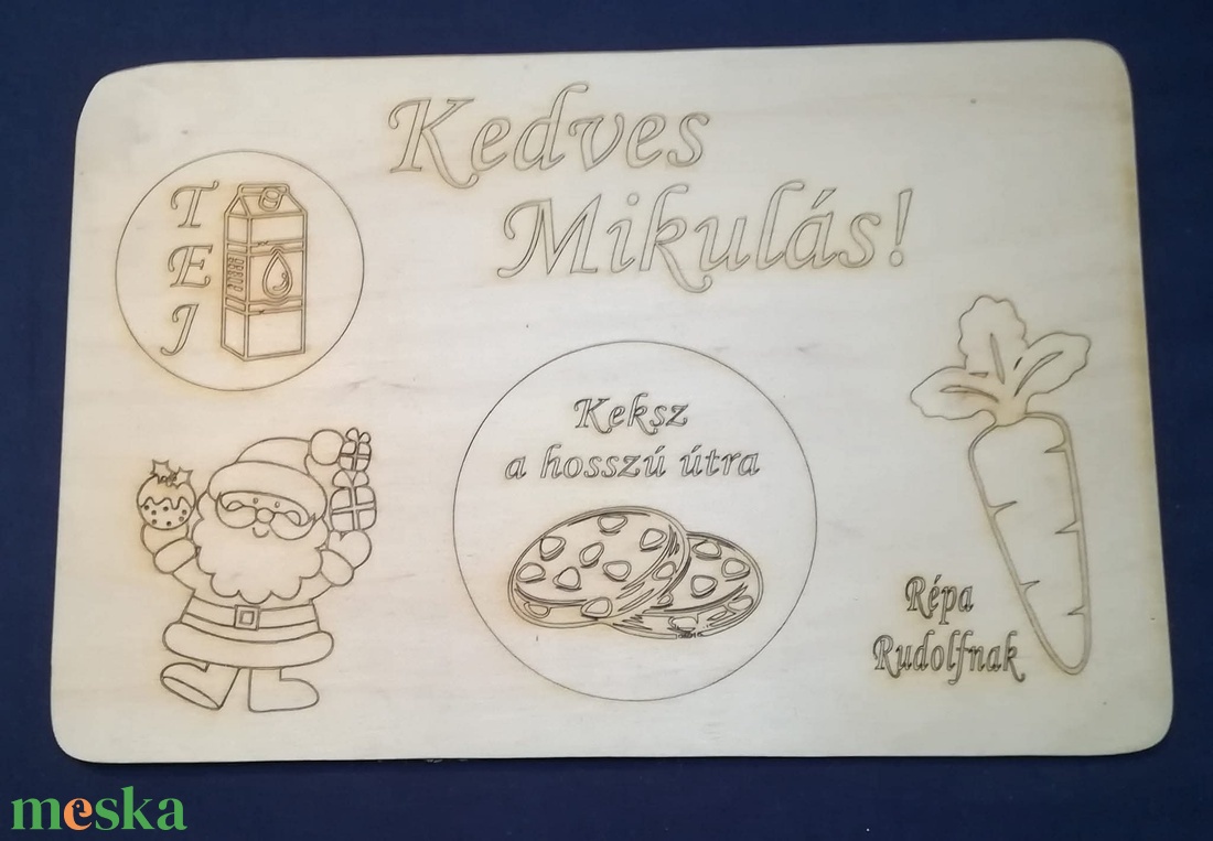 Mikulás váró tábla  - karácsony - mikulás - mikulás beltéri dekoráció - Meska.hu
