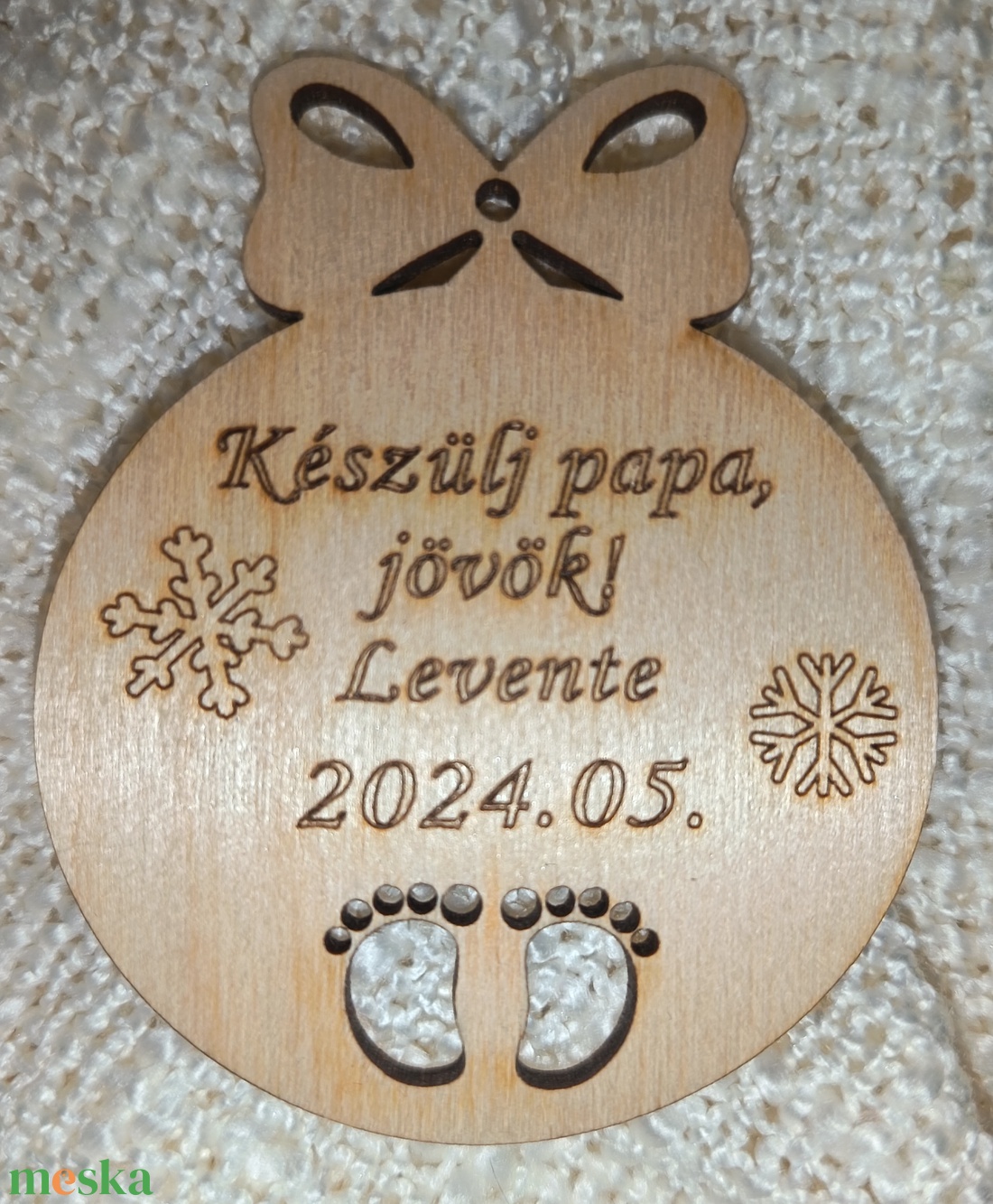 Egyedi feliratos karácsonyfadísz  - karácsony - karácsonyi lakásdekoráció - karácsonyfadíszek - Meska.hu