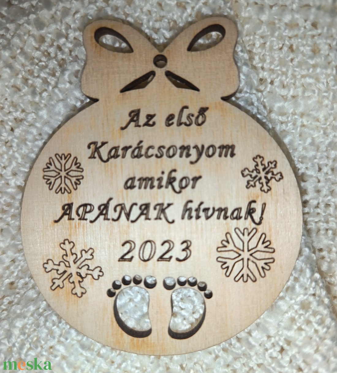 Egyedi feliratos karácsonyfadísz  - karácsony - karácsonyi lakásdekoráció - karácsonyfadíszek - Meska.hu