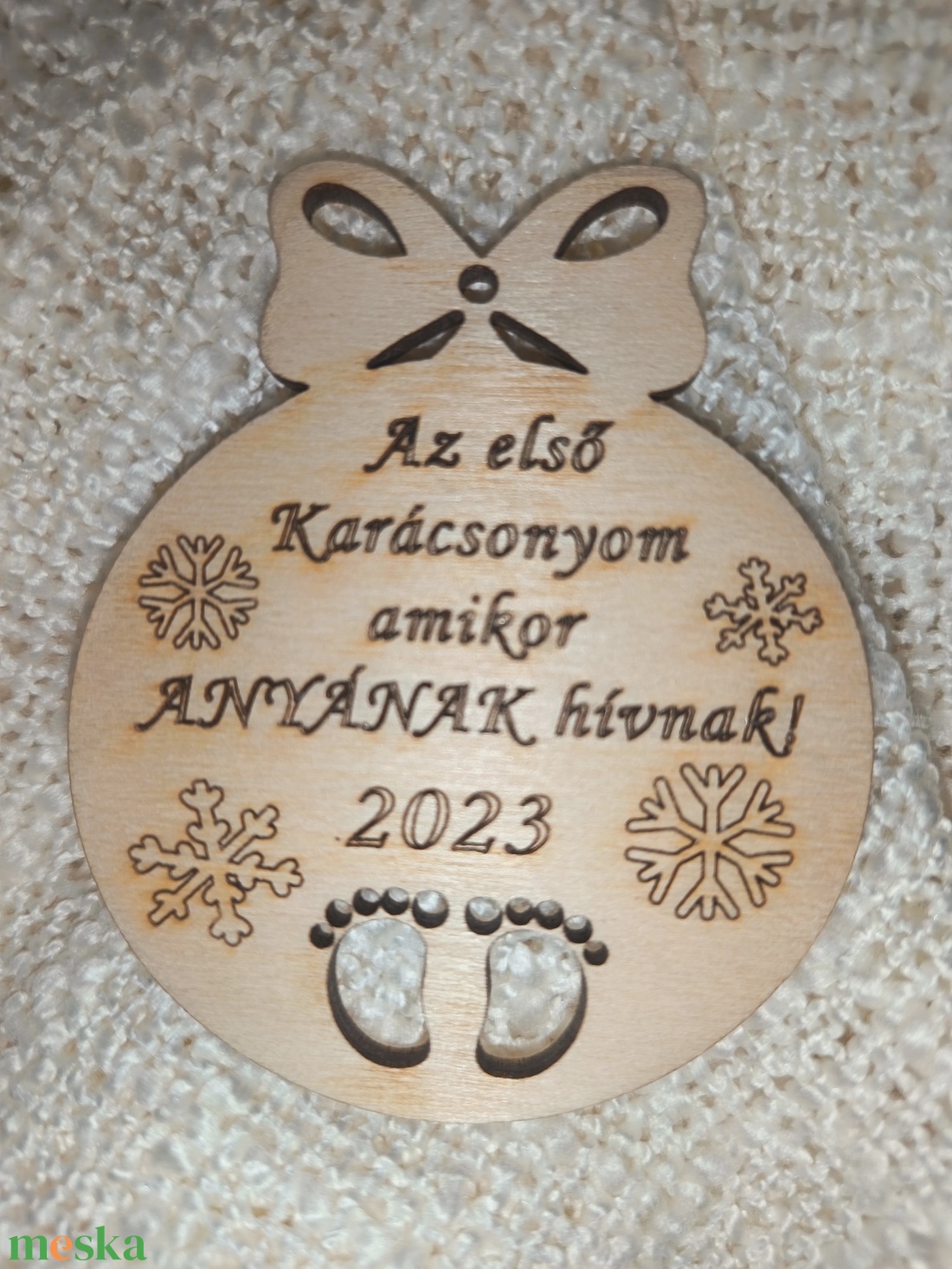 Egyedi feliratos karácsonyfadísz  - karácsony - karácsonyi lakásdekoráció - karácsonyfadíszek - Meska.hu