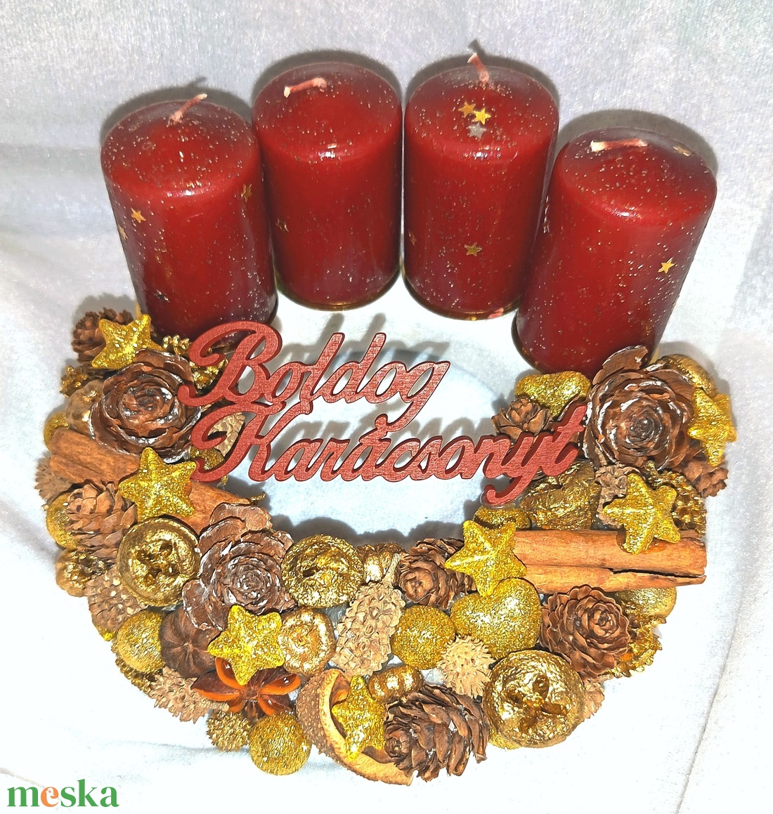 Pici adventi koszorú  - karácsony - adventi díszek - adventi koszorú - Meska.hu