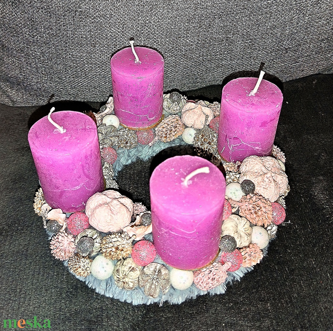 Pici adventi koszorú  - karácsony - adventi díszek - adventi koszorú - Meska.hu