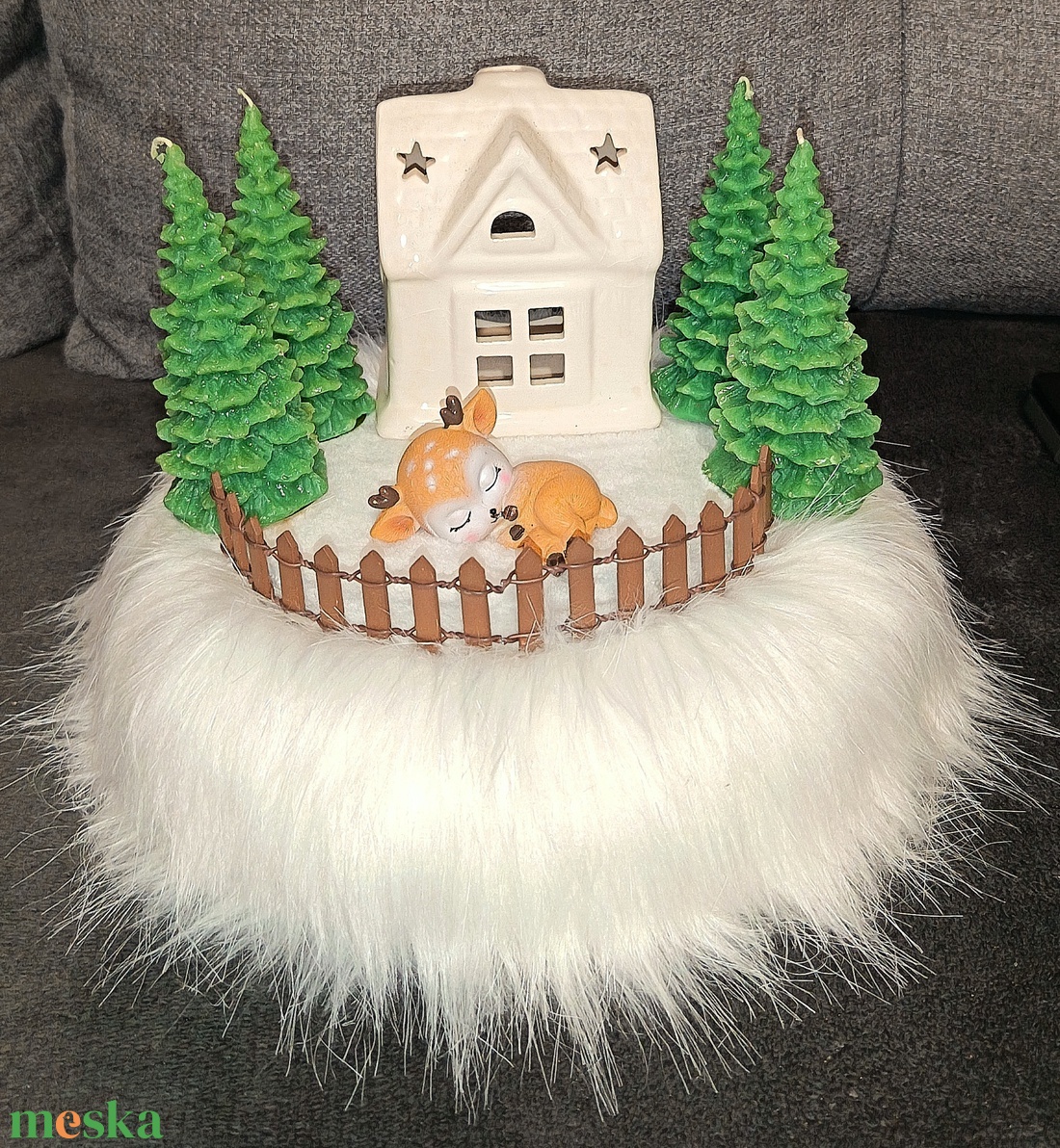 Fenyős adventi koszorú  - karácsony - adventi díszek - adventi koszorú - Meska.hu