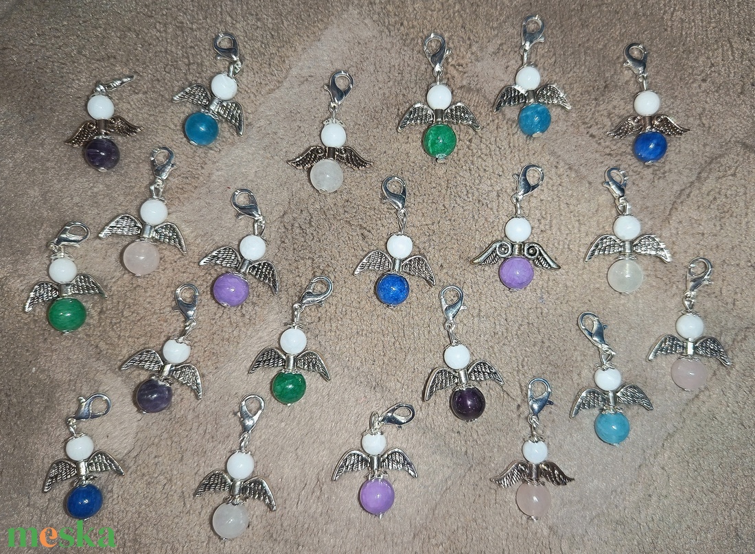 Ásvány angyalkák - táska & tok - kulcstartó & táskadísz - kulcstartó - Meska.hu