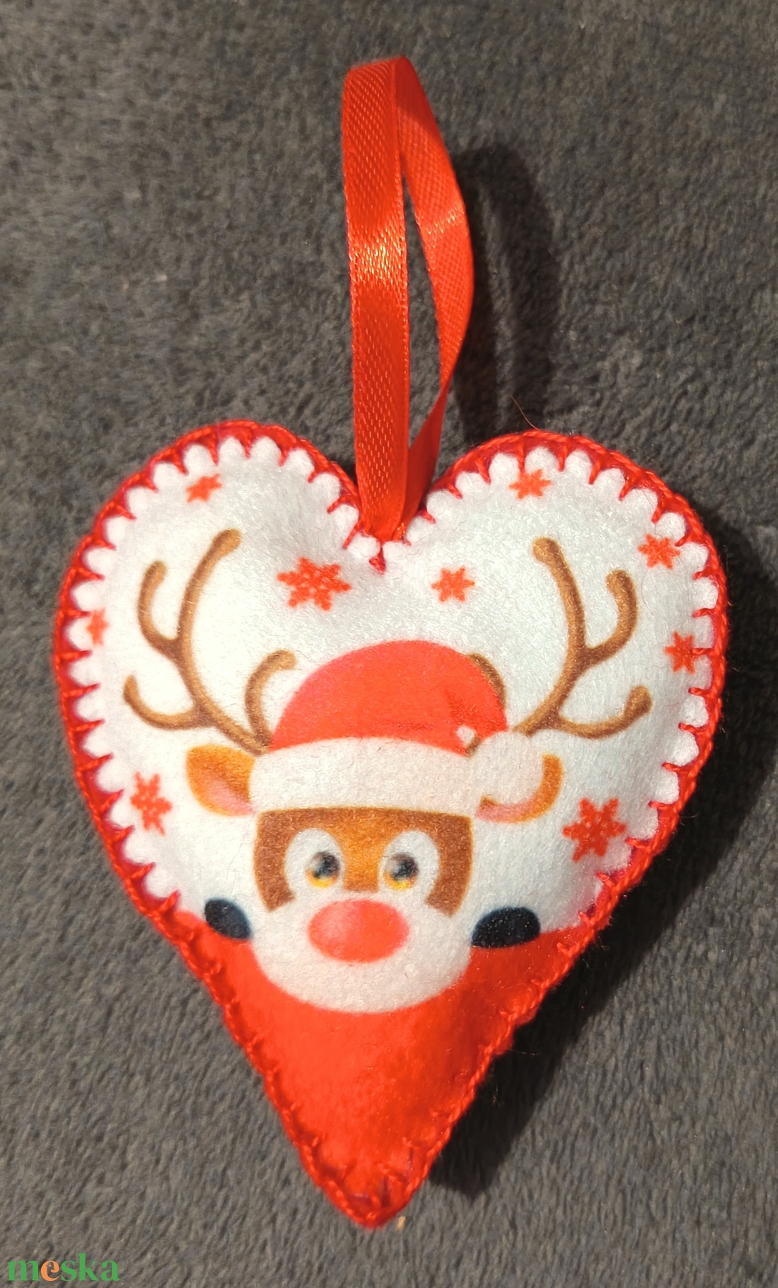 Filc dekoráció, karácsonyfadísz  - karácsony - karácsonyi lakásdekoráció - karácsonyfadíszek - Meska.hu