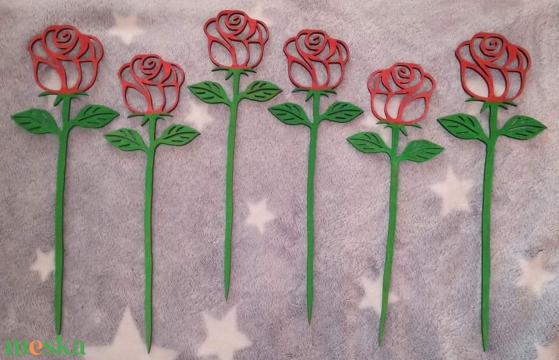 Fából készült rózsa - otthon & életmód - virágdekoráció - virágdíszek - lézervágott virágdíszek - Meska.hu