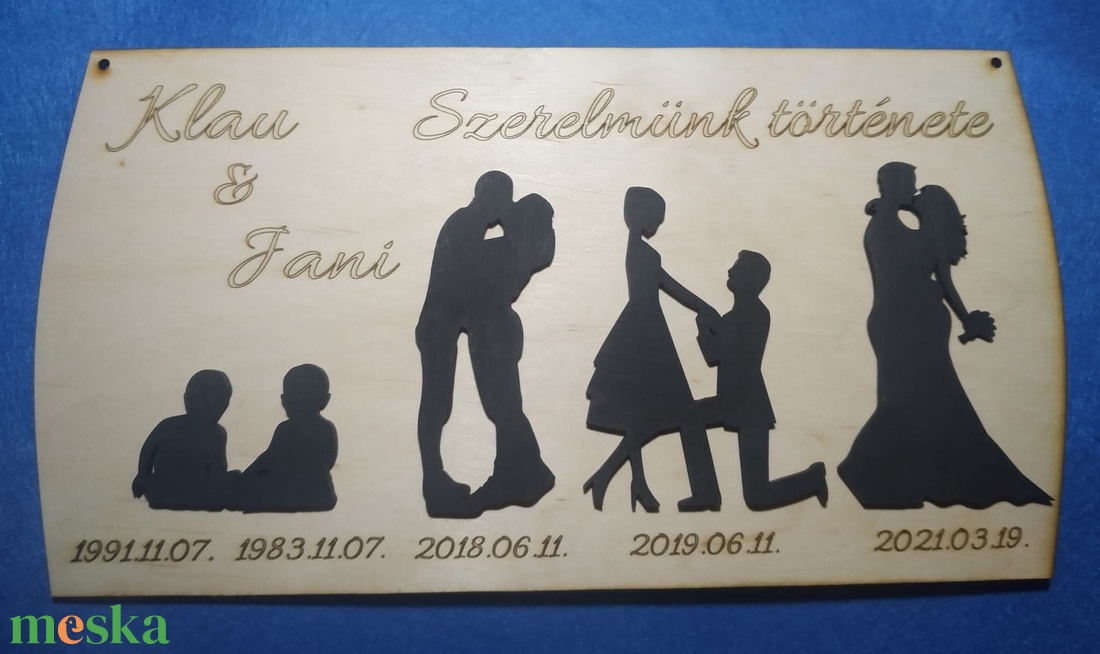 Szerelmünk története tábla akár Valentin napra - otthon & életmód - dekoráció - fali és függő dekoráció - falra akasztható dekor - Meska.hu