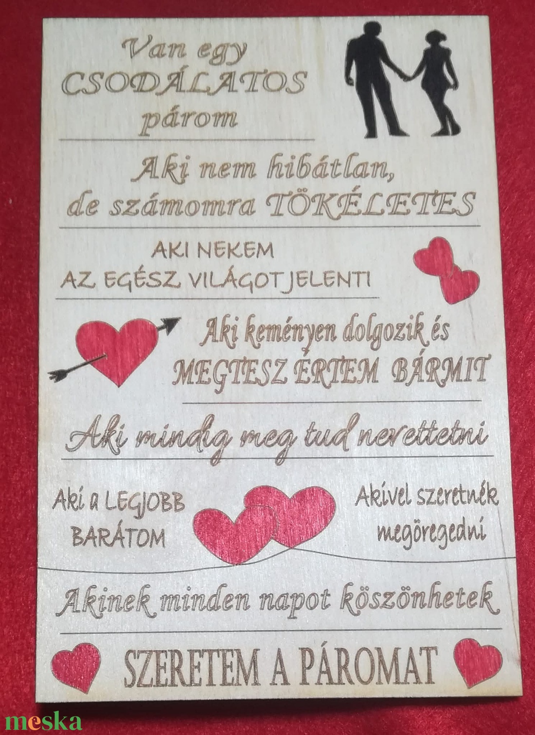 Van egy csodálatos párom mágneses tábla akár Valentin napra - otthon & életmód - dekoráció - fali és függő dekoráció - falra akasztható dekor - Meska.hu