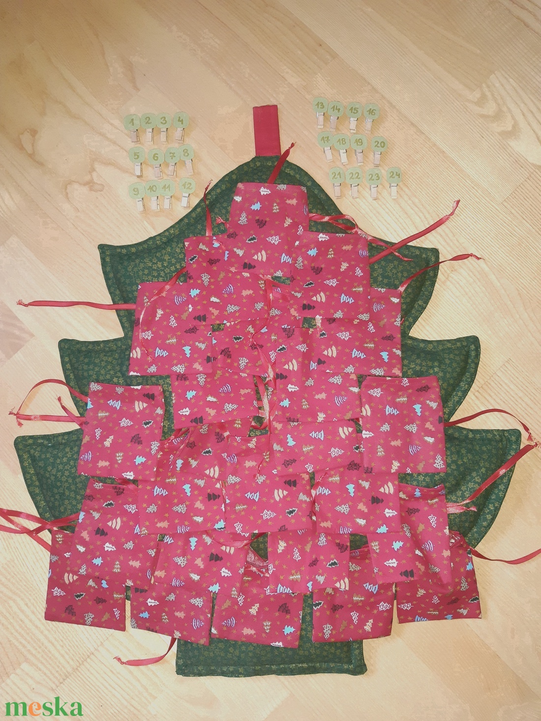 Adventi naptár fenyő - karácsony - adventi díszek - adventi naptár - Meska.hu