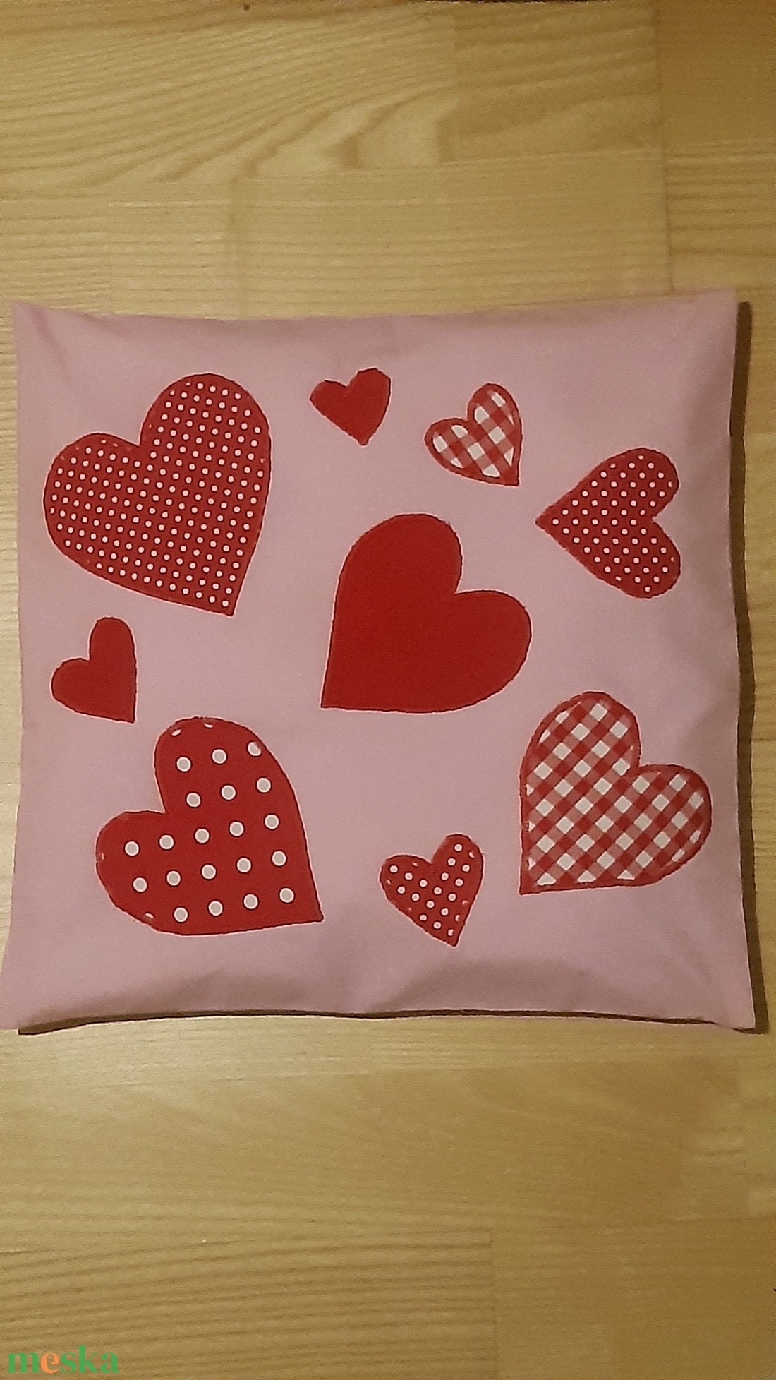 Szívecskés párna, ovijelek,  - játék & sport - ovis felszerelés - ovis párna, kispárna - Meska.hu