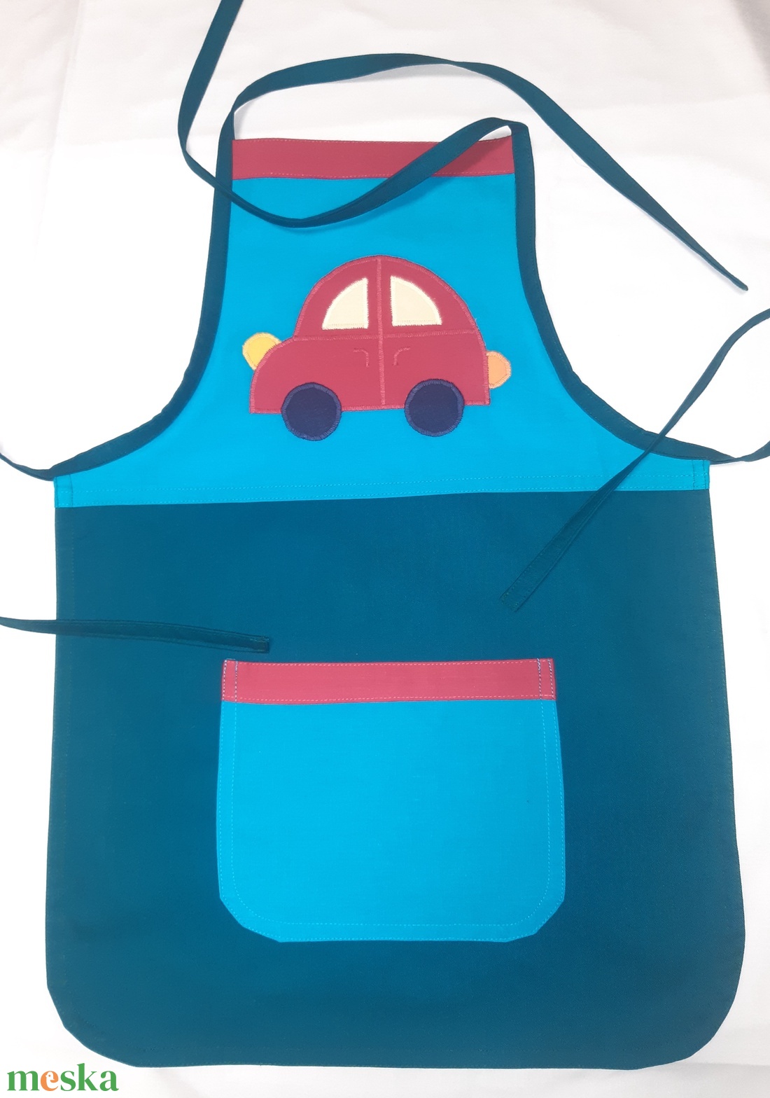 Piros autós kötény - otthon & életmód - konyhafelszerelés, tálalás - konyhai textil - kötény - Meska.hu