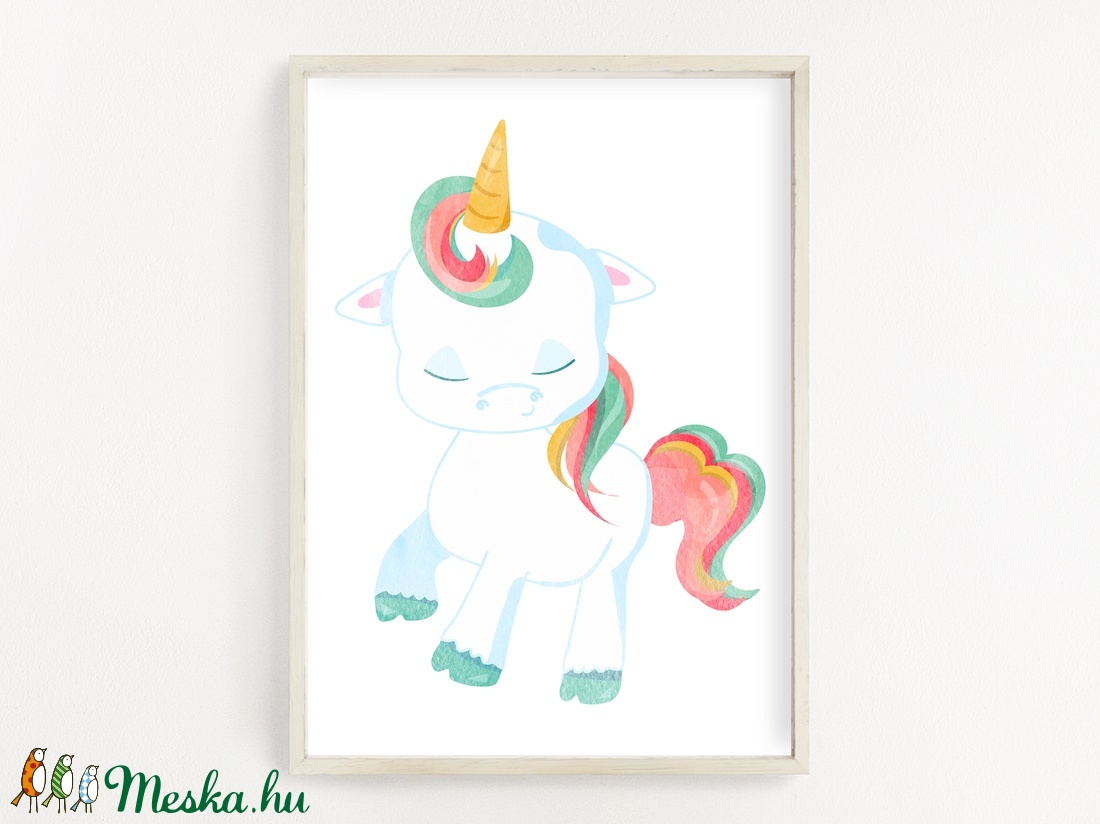 Unikornis poszter A4 - Egyszarvú dekor - otthon & életmód - dekoráció - kép & falikép - Meska.hu
