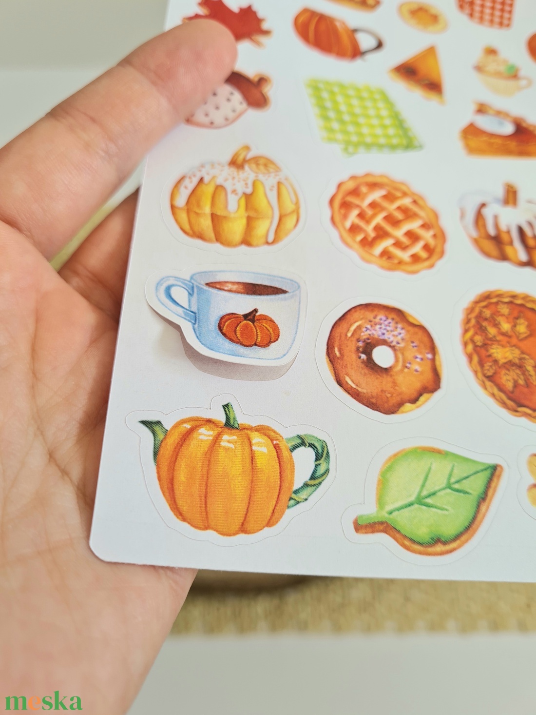Őszi édességek matrica ív - No.0001 - otthon & életmód - papír, írószer - matrica, matrica csomag - Meska.hu