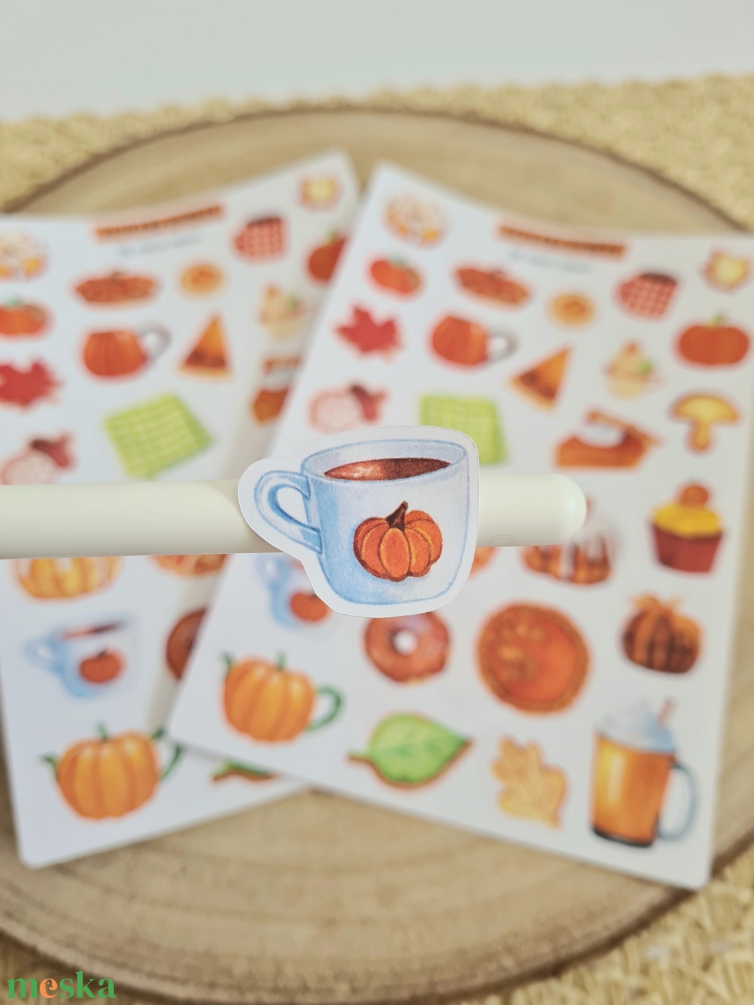 Őszi édességek matrica ív - No.0001 - otthon & életmód - papír, írószer - matrica, matrica csomag - Meska.hu