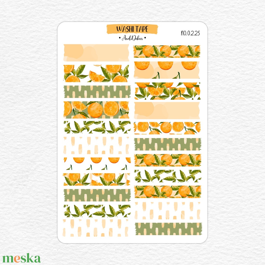 Washi tape matricák No.0225 - otthon & életmód - papír, írószer - matrica, matrica csomag - Meska.hu