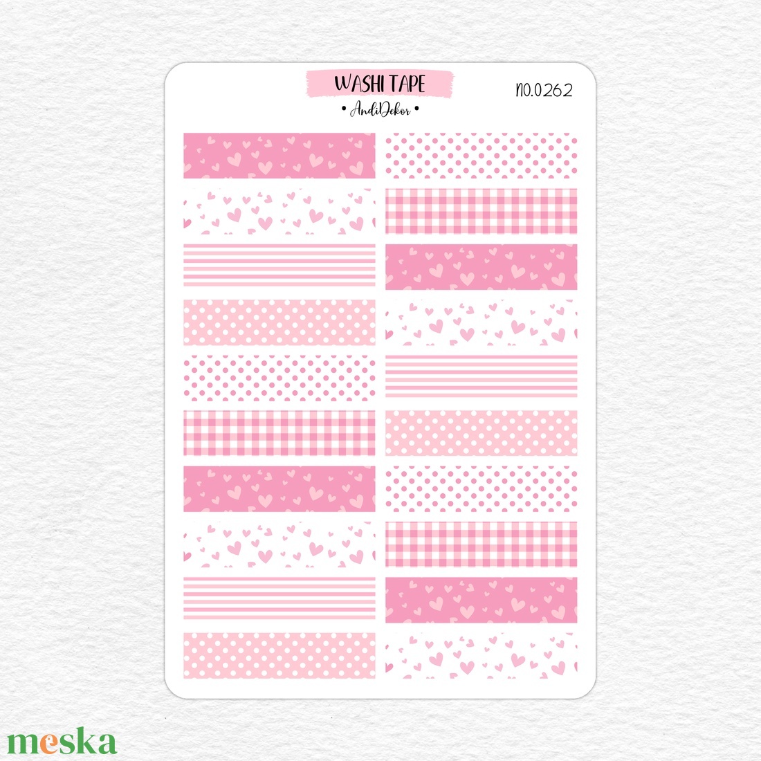 Washi tape matricák - pinky No.0262 - otthon & életmód - papír, írószer - matrica, matrica csomag - Meska.hu Washi tape matricák - pinky No.0262 - otthon & életmód - papír, írószer - matrica, matrica csomag - Meska.hu
