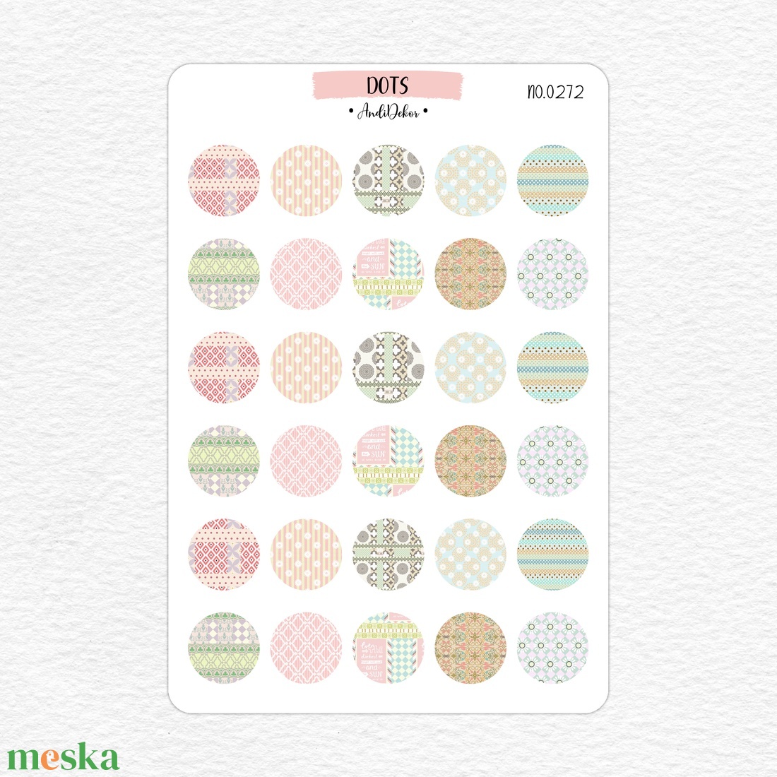 Boho mintás pöttyök matrica szett No.0272 - otthon & életmód - papír, írószer - matrica, matrica csomag - Meska.hu Boho mintás pöttyök matrica szett No.0272 - otthon & életmód - papír, írószer - matrica, matrica csomag - Meska.hu