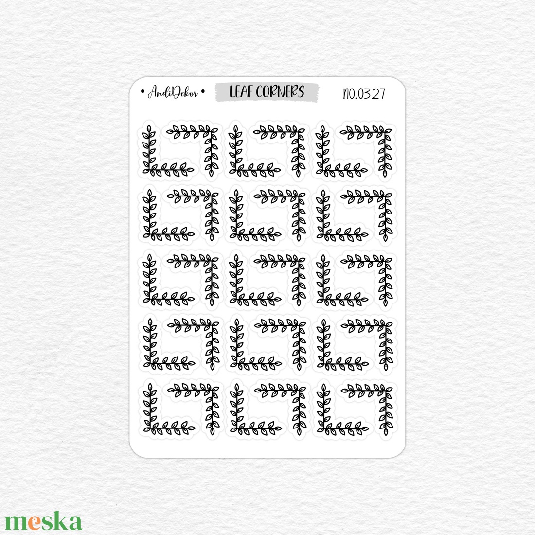 Mini leveles sarok díszítő matricák No.0327 - otthon & életmód - papír, írószer - matrica, matrica csomag - Meska.hu Mini leveles sarok díszítő matricák No.0327 - otthon & életmód - papír, írószer - matrica, matrica csomag - Meska.hu