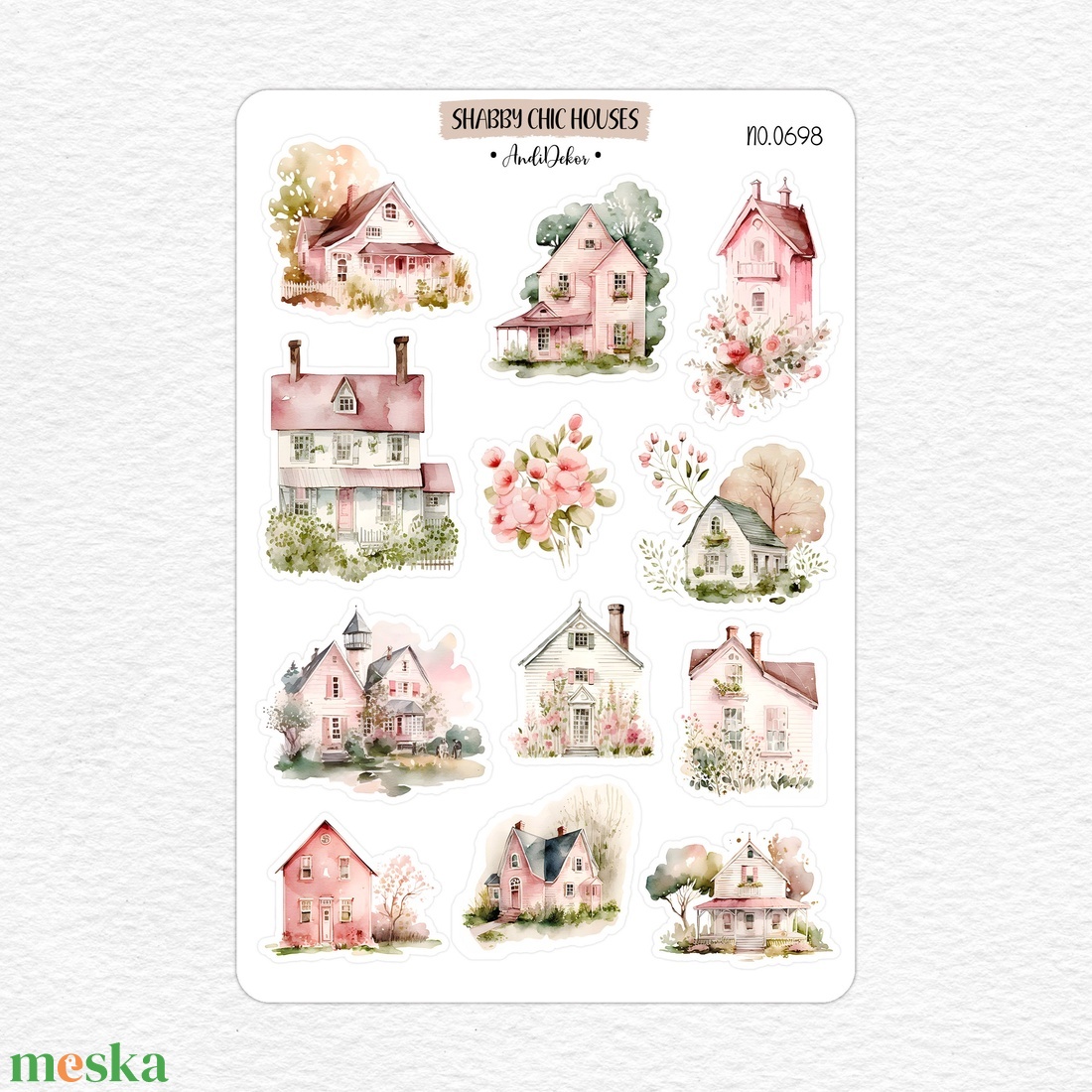 Shabby chic házak matrica ív No.0698 - otthon & életmód - papír, írószer - matrica, matrica csomag - Meska.hu Shabby chic házak matrica ív No.0698 - otthon & életmód - papír, írószer - matrica, matrica csomag - Meska.hu
