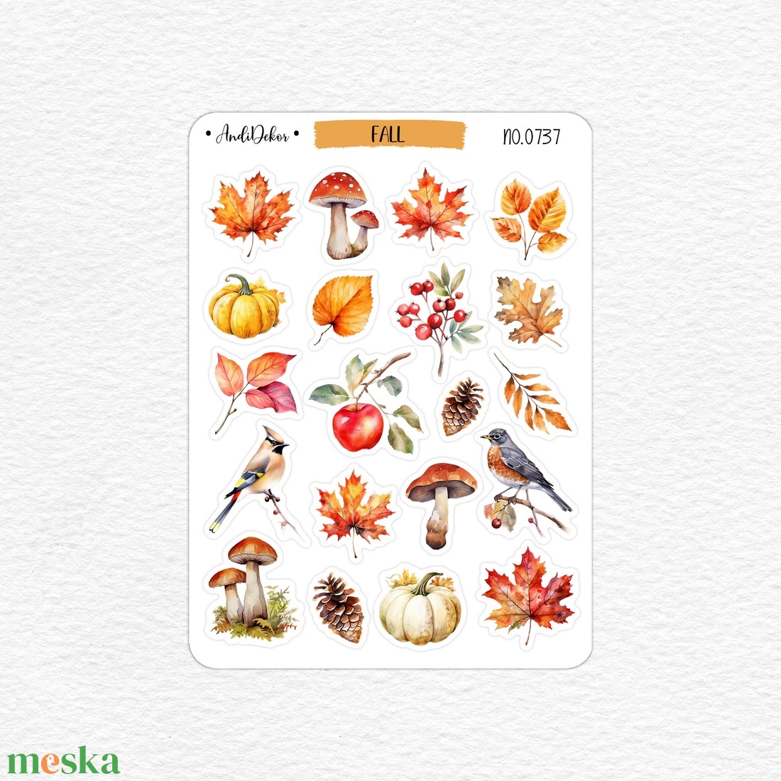 Őszi dekor matrica ív No.0737 - otthon & életmód - dekoráció - halloween - halloweeni dekoráció - Meska.hu Őszi dekor matrica ív No.0737 - otthon & életmód - dekoráció - halloween - halloweeni dekoráció - Meska.hu