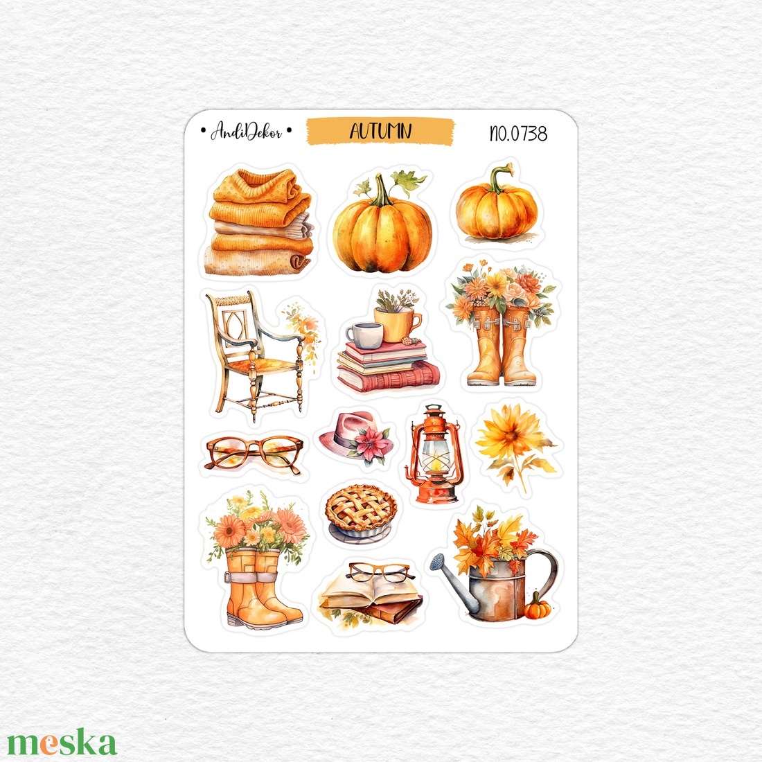 Őszi dekor matrica ív No.0738 - otthon & életmód - dekoráció - halloween - halloweeni dekoráció - Meska.hu Őszi dekor matrica ív No.0738 - otthon & életmód - dekoráció - halloween - halloweeni dekoráció - Meska.hu