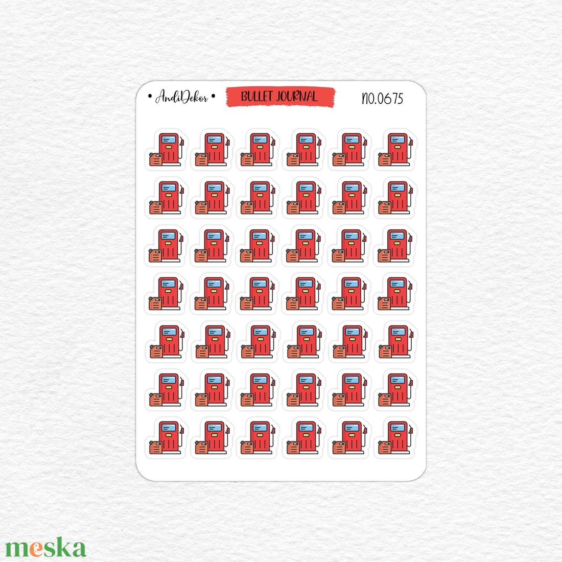 Mini benzinkút matricák - tankolás emlékeztető matricák No.0675 - otthon & életmód - papír, írószer - matrica, matrica csomag - Meska.hu