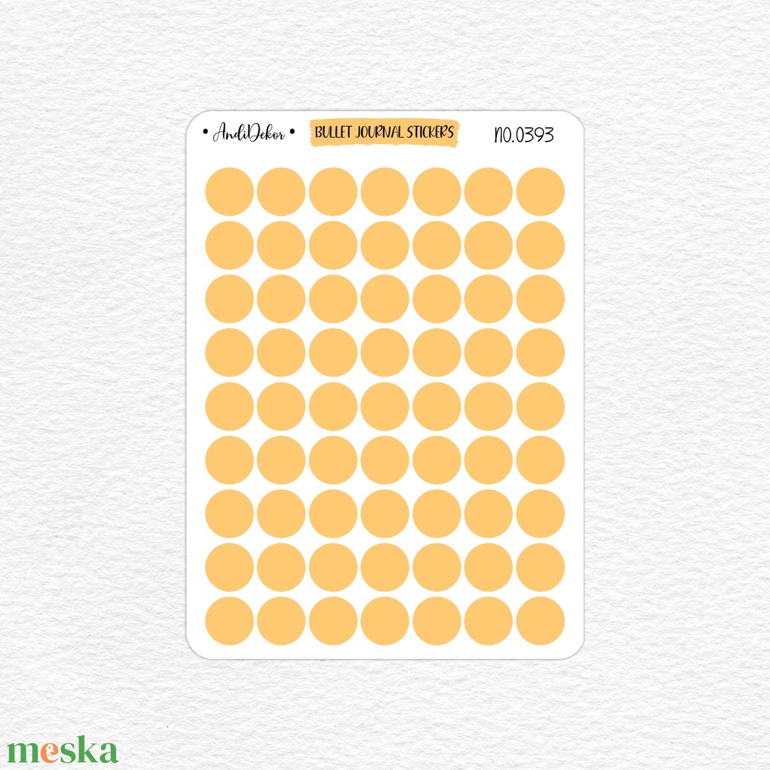 Jelölő matricák naplóba - pici körök No.0393 - otthon & életmód - papír, írószer - matrica, matrica csomag - Meska.hu