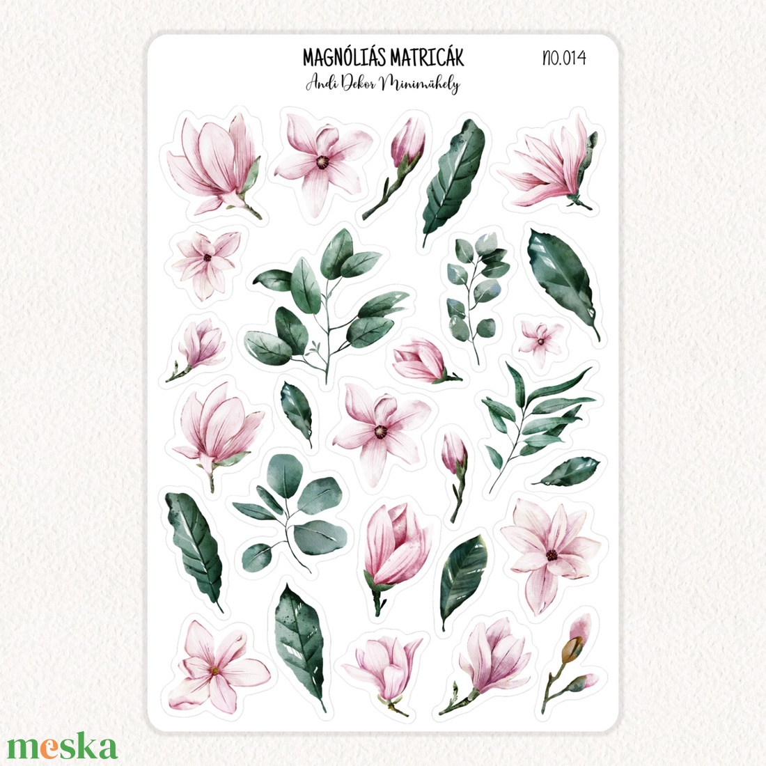 Magnóliás matricák No.014 - otthon & életmód - papír, írószer - matrica, matrica csomag - Meska.hu
