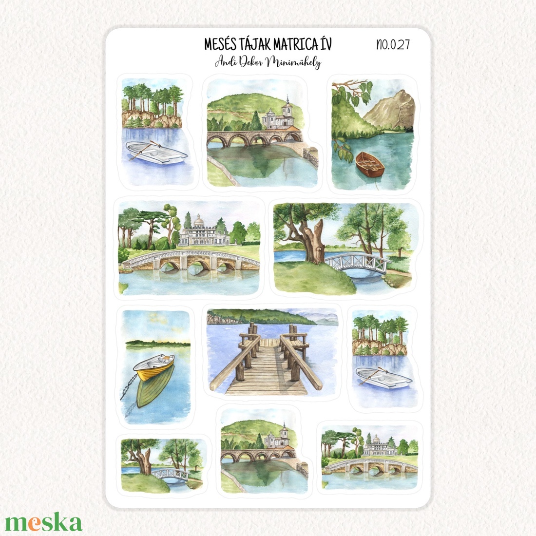Mesés tájak matrica ív No.027 - otthon & életmód - papír, írószer - matrica, matrica csomag - Meska.hu