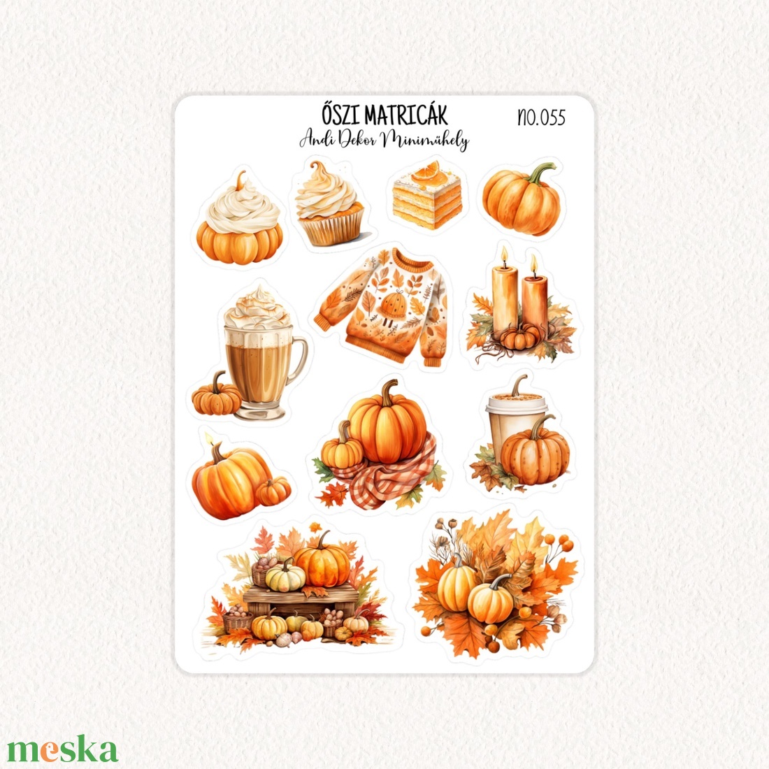 Őszi matricák No.055 - otthon & életmód - papír, írószer - matrica, matrica csomag - Meska.hu
