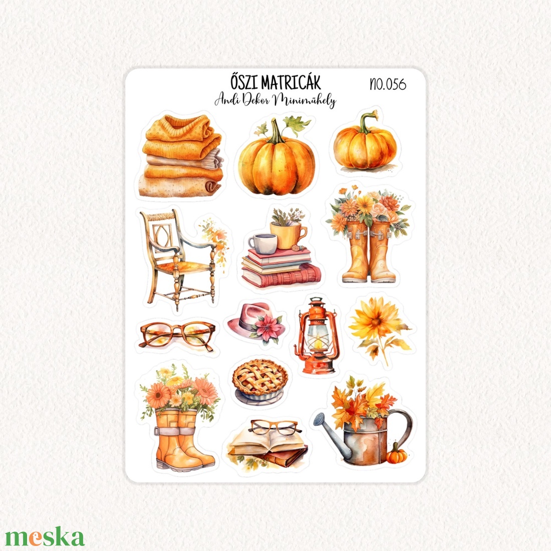 Őszi matricák No.056 - otthon & életmód - papír, írószer - matrica, matrica csomag - Meska.hu
