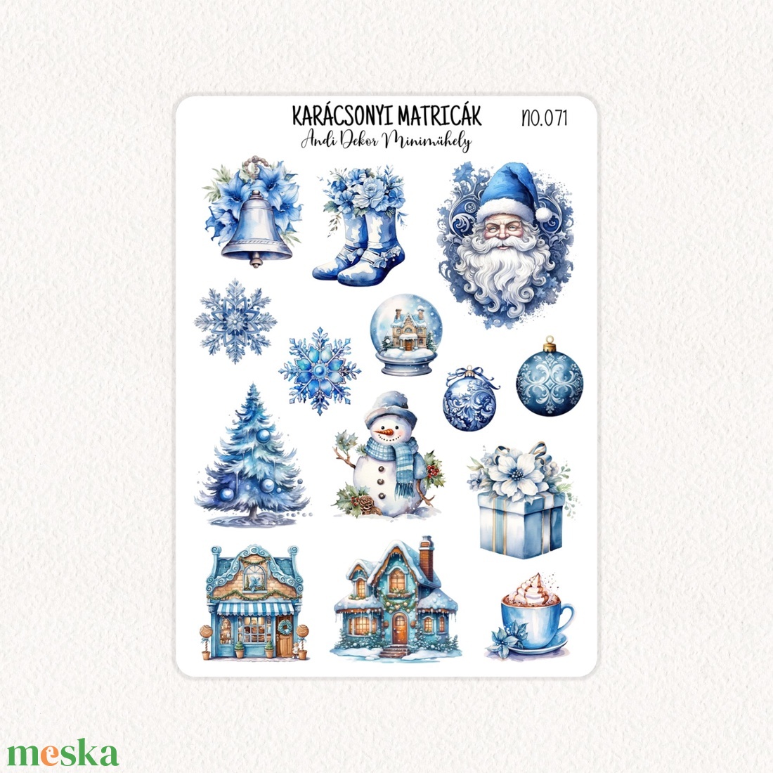 Karácsonyi matricák No.071 - otthon & életmód - papír, írószer - matrica, matrica csomag - Meska.hu