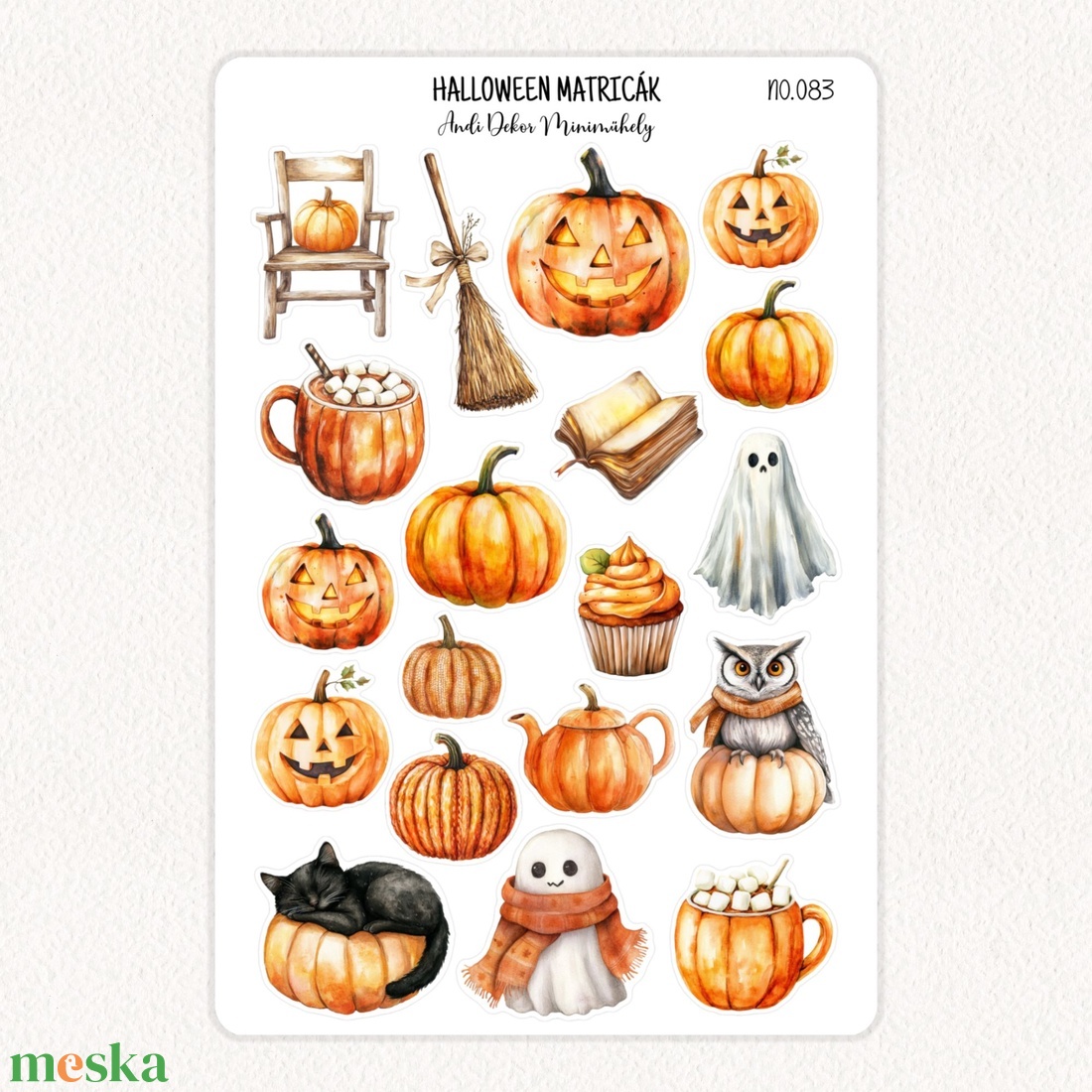 Halloween matricák No.083 - otthon & életmód - papír, írószer - matrica, matrica csomag - Meska.hu