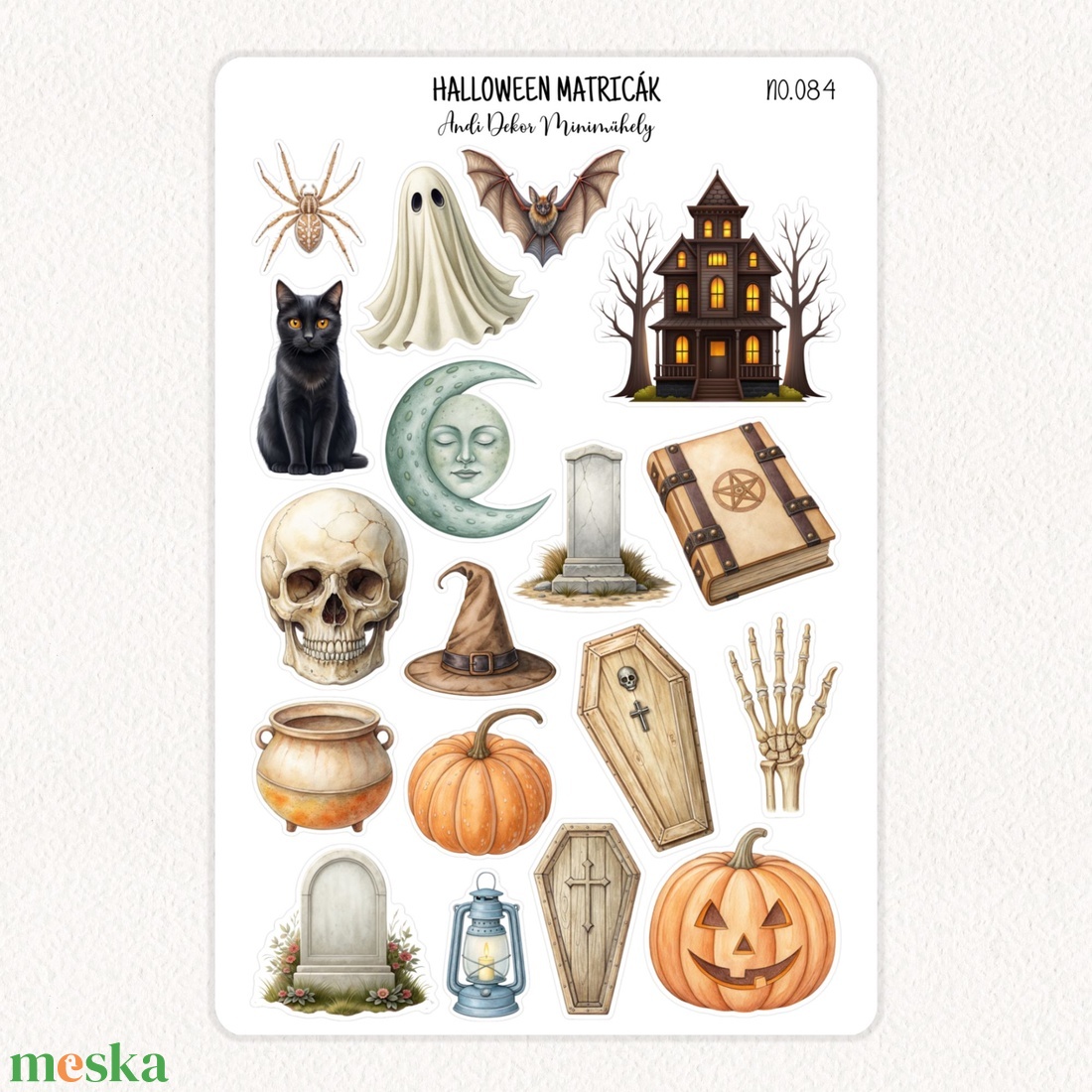Halloween matricák No.084 - otthon & életmód - papír, írószer - matrica, matrica csomag - Meska.hu