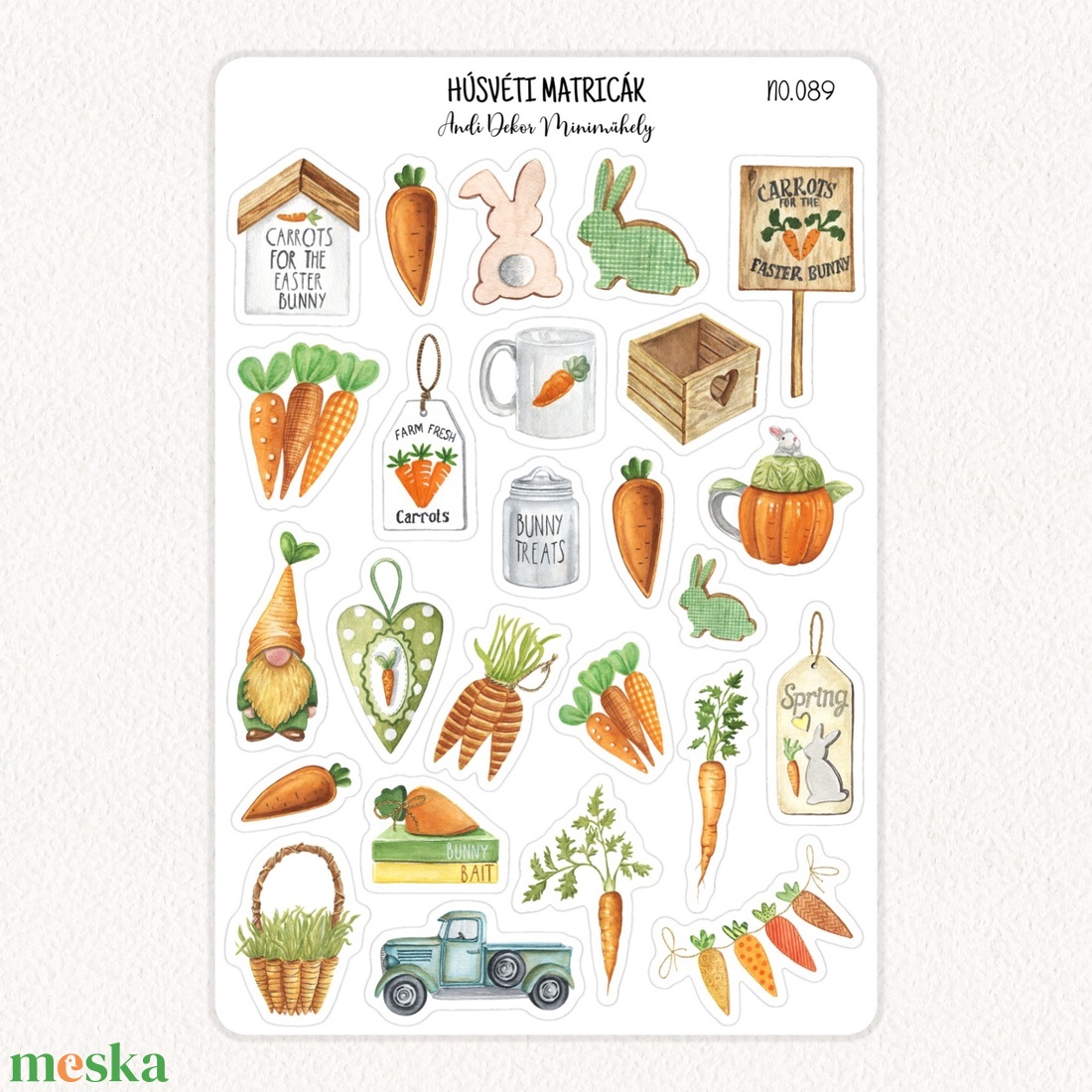 Húsvéti matricák No.089 - otthon & életmód - papír, írószer - matrica, matrica csomag - Meska.hu