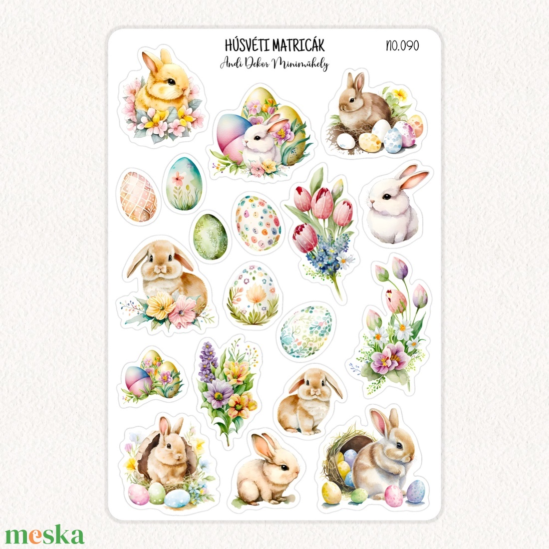 Húsvéti matricák No.090 - otthon & életmód - papír, írószer - matrica, matrica csomag - Meska.hu