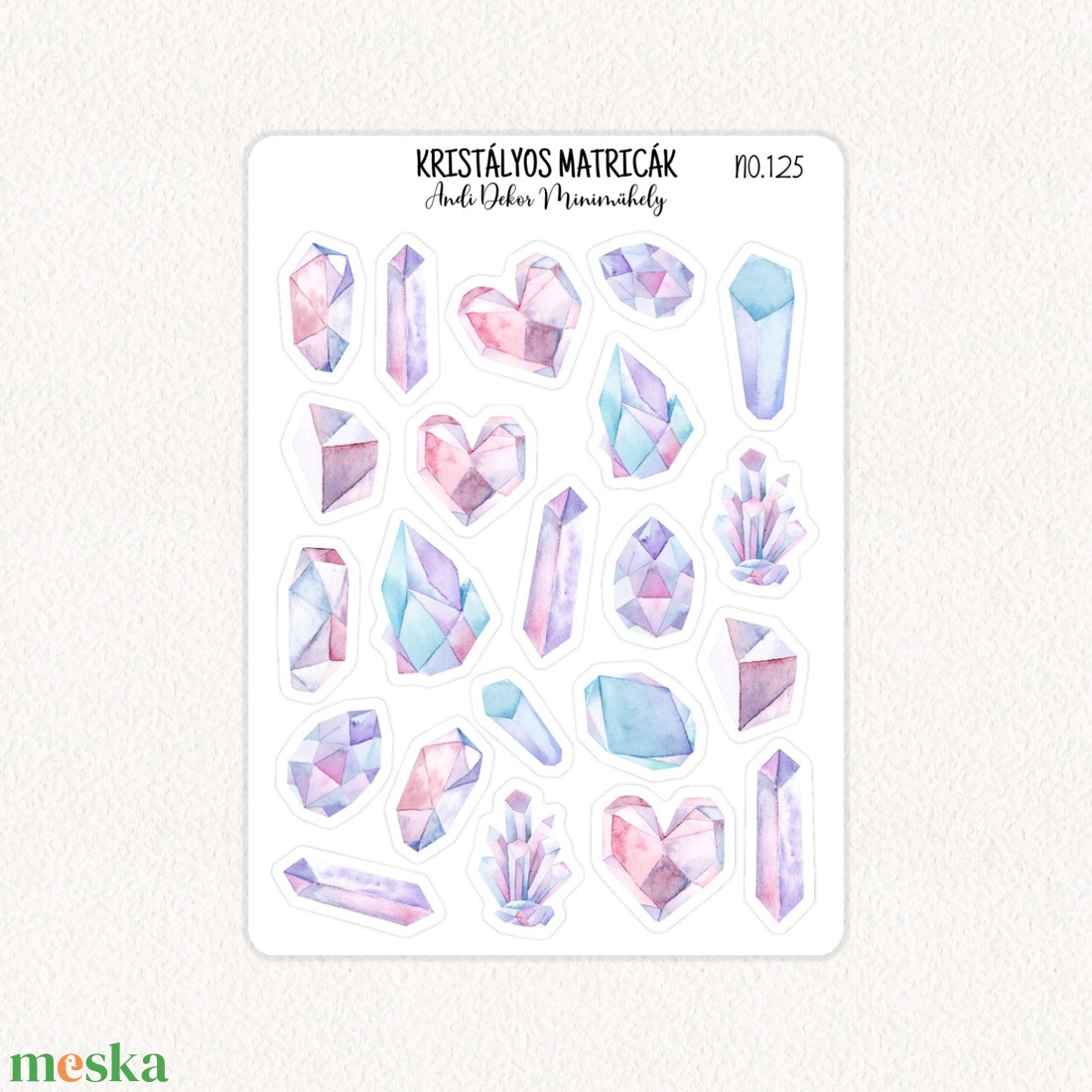 Kristályos matricák No.125 - otthon & életmód - papír, írószer - matrica, matrica csomag - Meska.hu