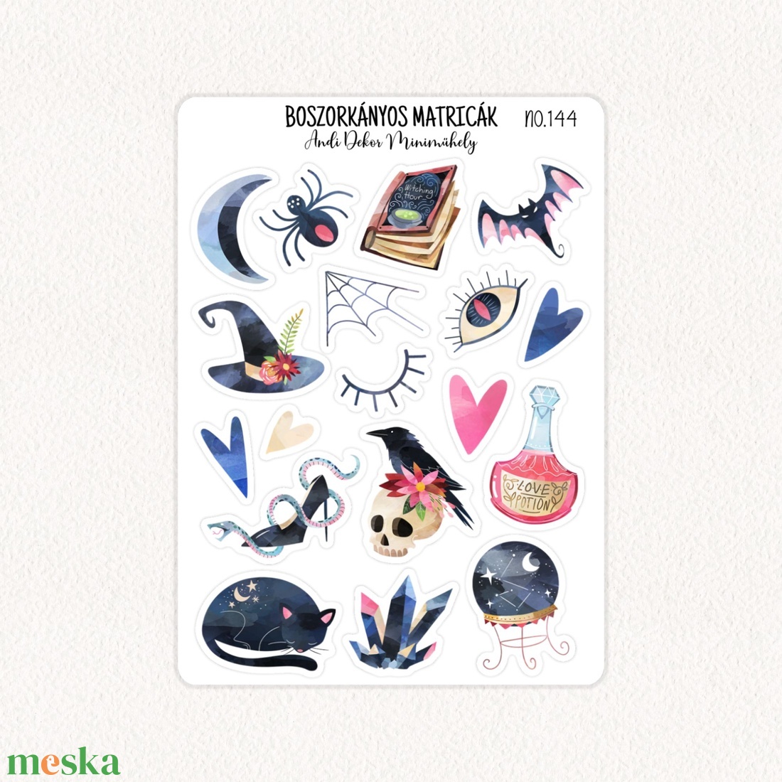 Boszorkányos matricák No.144 - otthon & életmód - papír, írószer - matrica, matrica csomag - Meska.hu