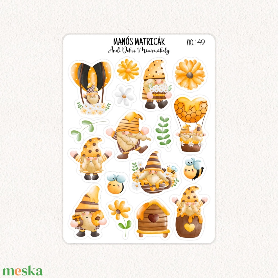 Manós matricák No.149 - otthon & életmód - papír, írószer - matrica, matrica csomag - Meska.hu