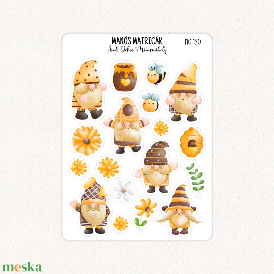 Manós matricák No.150 - otthon & életmód - papír, írószer - matrica, matrica csomag - Meska.hu