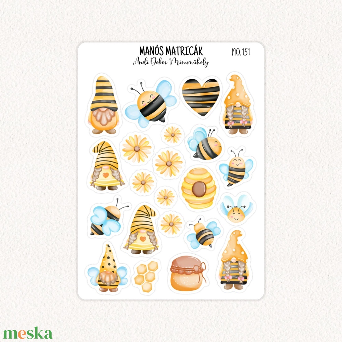 Manós matricák No.151 - otthon & életmód - papír, írószer - matrica, matrica csomag - Meska.hu