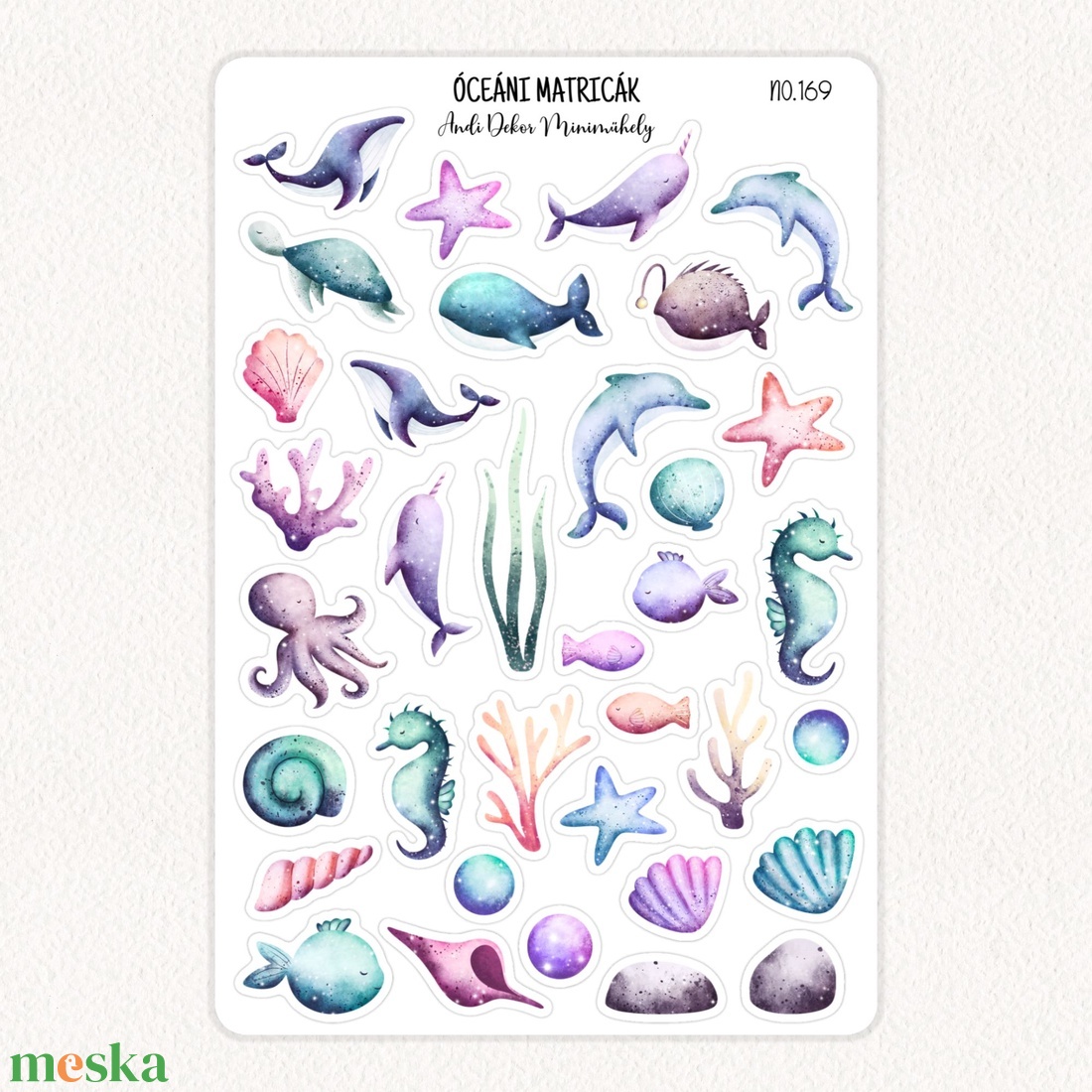 Óceáni matricák No.169 - otthon & életmód - papír, írószer - matrica, matrica csomag - Meska.hu